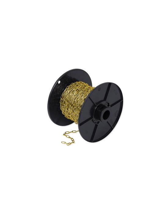 KLK.0218-B / KLOKKETTING 1,6MM ST. VERMESSINGD ROL 25 MTR