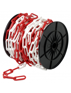 KSC.8006-O / KUNSTSTOF KET. 06MM ROOD/WIT ROL 25 MTR