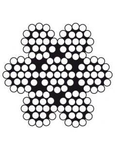 STR71942050-M / STAALK. 7X19 05MM ROL 75 MTR RVS 316