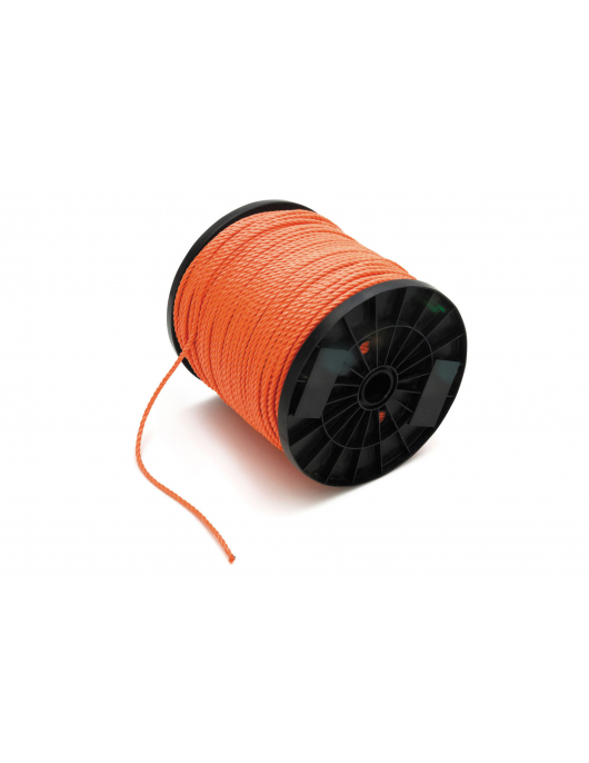 PPD.040.ORA-D / TOUW GESLAGEN PP 04MM ORANJE ROL 120 MTR