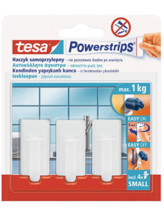 TESA POWERSTRIPS&#174; SMALL CLASSIC WIT