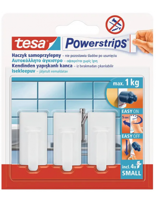 TESA POWERSTRIPS® SMALL CLASSIC WIT