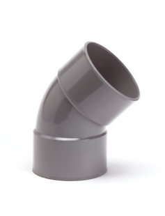 PIPELIFE BOCHT 45°, PVC, 2X INW LIJM, GRIJS, KOMO, 50 MM PIPELIFE BOCHT 45°, PVC, 2X INW LIJM, GRIJS, KOMO, 50 MM