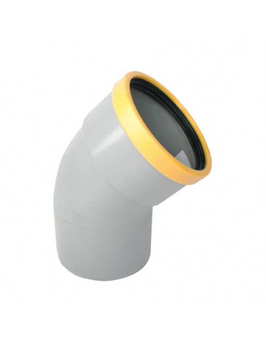 WAVIN BOCHT 45°, PVC, MANCHET X SPIE, SN8, 110 MM