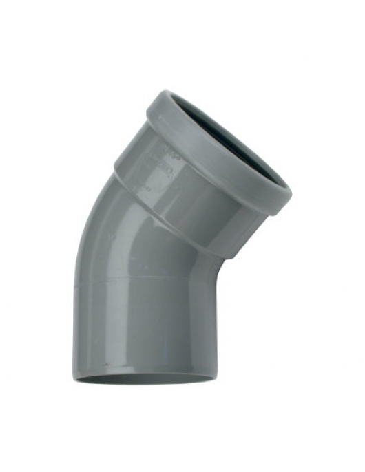 WAVIN BOCHT 45°, PVC, MANCHET X SPIE, SN4, 125 MM