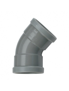 WAVIN BOCHT 45°, PVC, 2X MANCHET, SN4, 125 MM WAVIN BOCHT 45°, PVC, 2X MANCHET, SN4, 125 MM