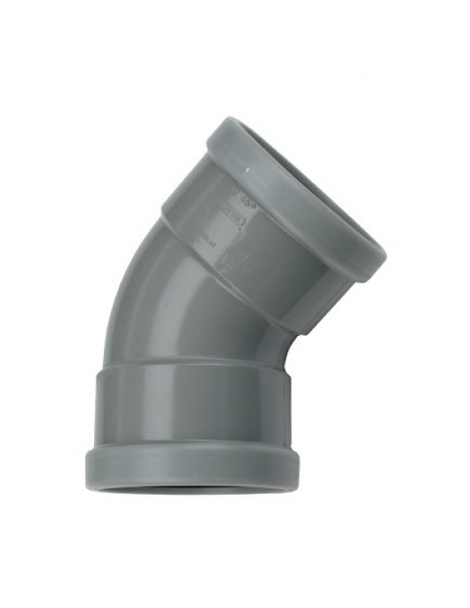 WAVIN BOCHT 45°, PVC, 2X MANCHET, SN4, 125 MM