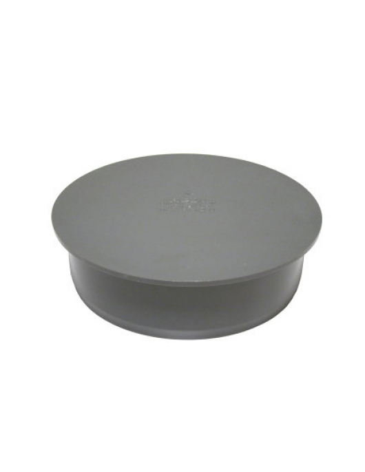 WAVIN EINDKAP, PVC, 1X INW LIJM, GRIJS, SN4, 125 MM