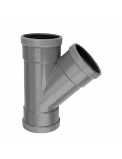 WAVIN T-STUK 45°, PVC, 3X MANCHET, SN8, 110 MM WAVIN T-STUK 45°, PVC, 3X MANCHET, SN8, 110 MM