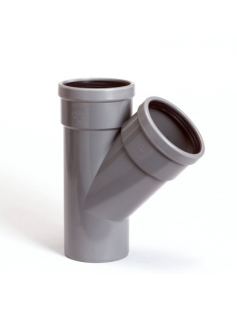 WAVIN T-STUK 45°, 2X MANCHET/SPIE, SN4, 125 MM WAVIN T-STUK 45°, 2X MANCHET/SPIE, SN4, 125 MM