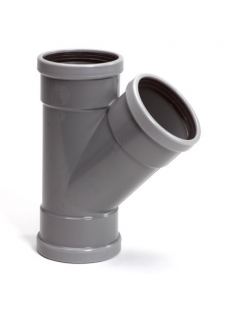 WAVIN T-STUK 45°, PVC, 3X MANCHET, SN4, 125 MM WAVIN T-STUK 45°, PVC, 3X MANCHET, SN4, 125 MM