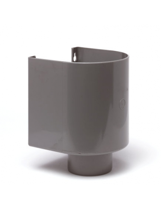 DYKA HWA VERGAARBAK, PVC, HALFROND, GRIJS, 100 MM