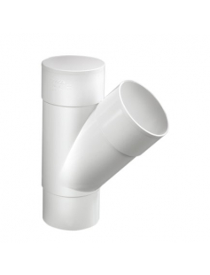 DYKA T-STUK 45°, PVC, 2X INW LIJM, 1X VERJ SPIE, WIT, 100 MM DYKA T-STUK 45°, PVC, 2X INW LIJM, 1X VERJ SPIE, WIT, 100 MM