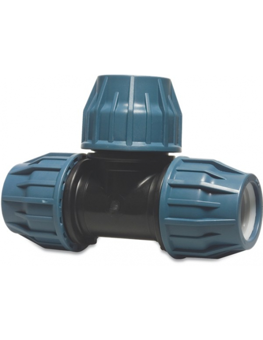 JASON T-STUK 90° PP 16 MM KNEL 16BAR ZWART/BLAUW DVGW/KIWA/WRAS/SVGW