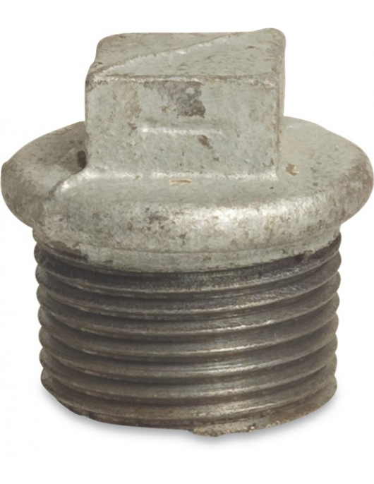 PROFEC NR. 290 PLUG GIETIJZER GEGALVANISEERD 1 1/2" BUITENDRAAD 25BAR DVGW