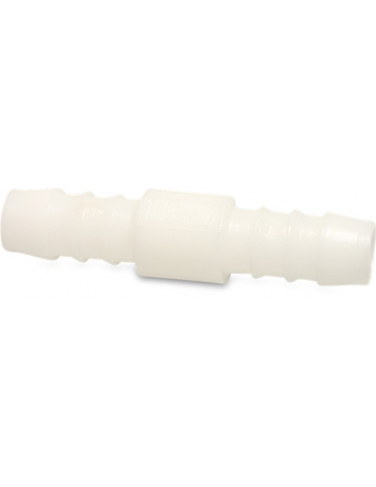 VERBINDINGSPIJPJE NYLON 25 MM SLANGTULE 10BAR WIT