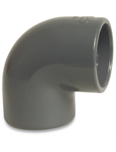 PROFEC KNIE 90&deg; PVC-U 32 MM LIJMMOF 16BAR GRIJS KIWA