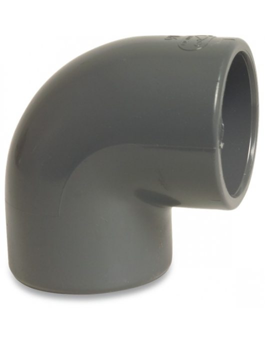 PROFEC KNIE 90° PVC-U 32 MM LIJMMOF 16BAR GRIJS KIWA