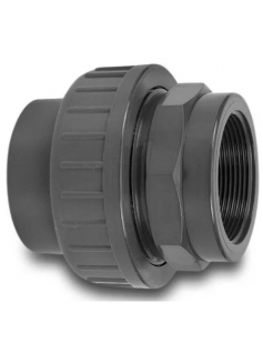 VDL KOPPELING PVC-U 1&quot; X 32 MM BINNENDRAAD X LIJMMOF 10BAR GRIJS TYPE A